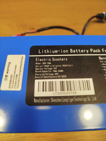 Batterie trottinette électrique 36V 15Ah