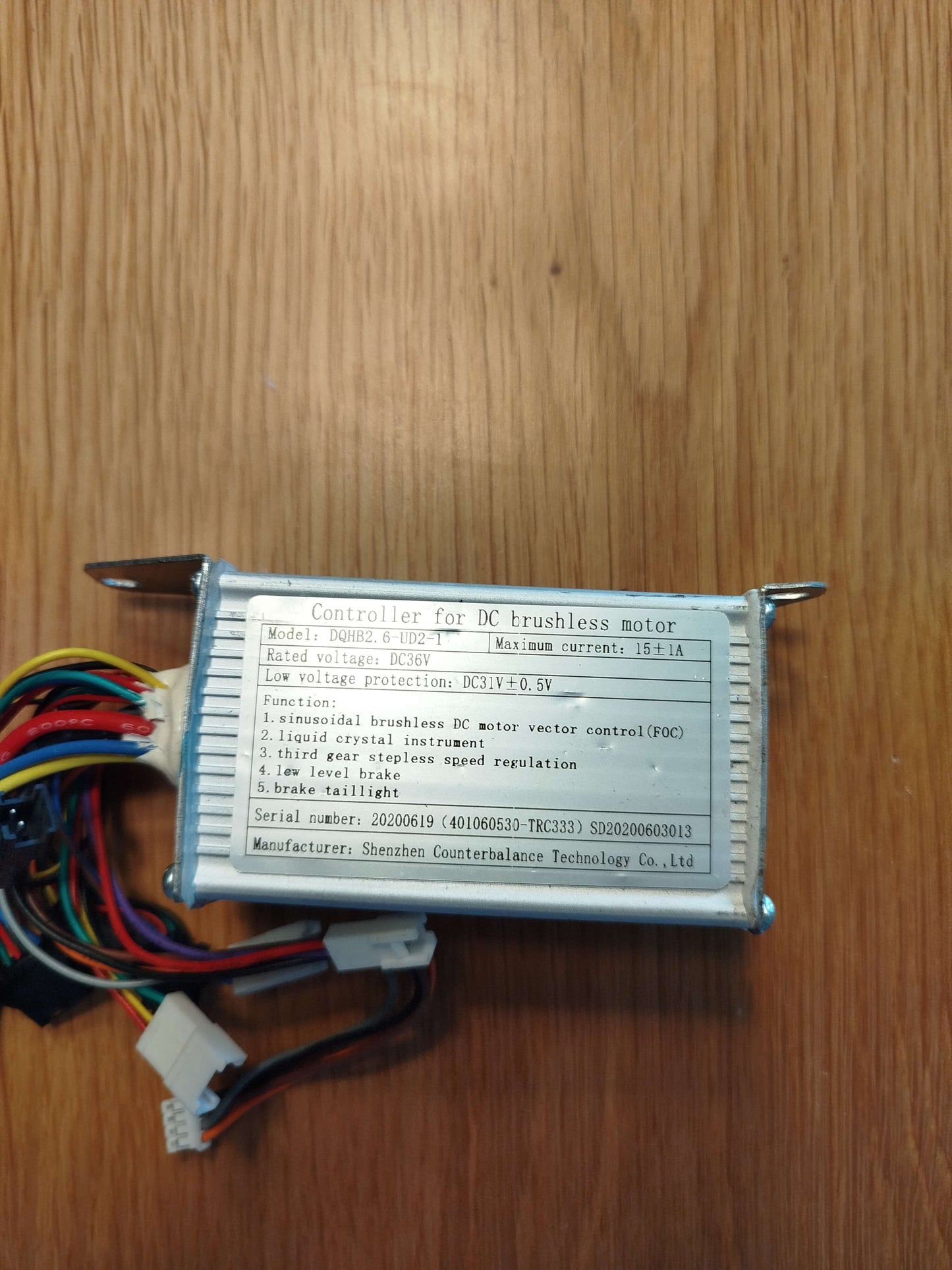 🔧 Contrôleur 36V 350W 15A pour Trottinette Électrique